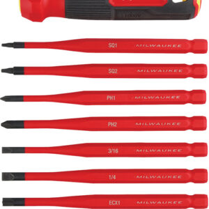 MILWAUKEE ELECTRIC  Mlw-48-22-2218 8-In-1 1000V Insulated Slim Tip Multi-Bit Screwdriver